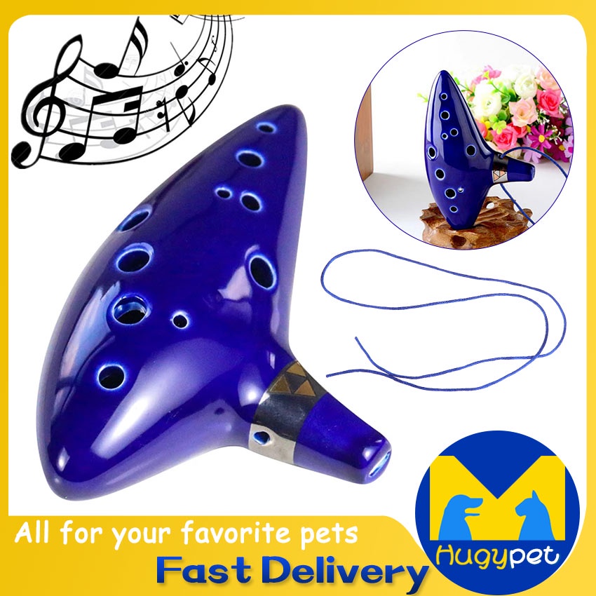 12 Hole Alto Tone C Key Ocarina Flute Ceramic Legend of Ocarina ...