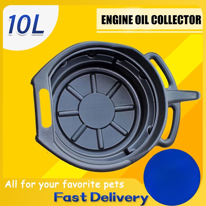 10L Oil Drain Pan Wast Engine Oil Collector Tank Gearbox Oil Tray For