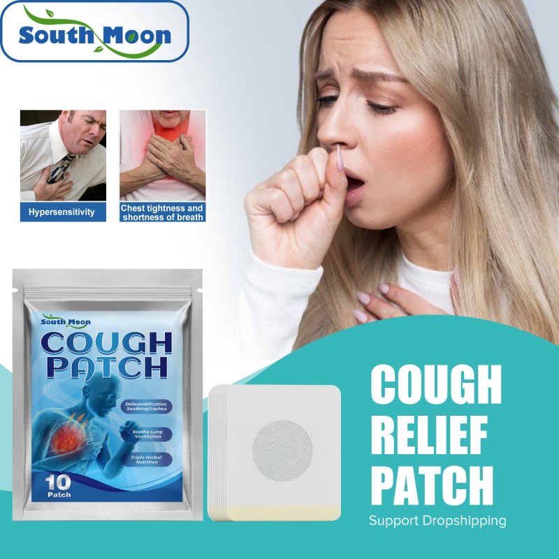 South Moon Cough Relief Patch Throat Dry Itching Asthma Cold Herbal