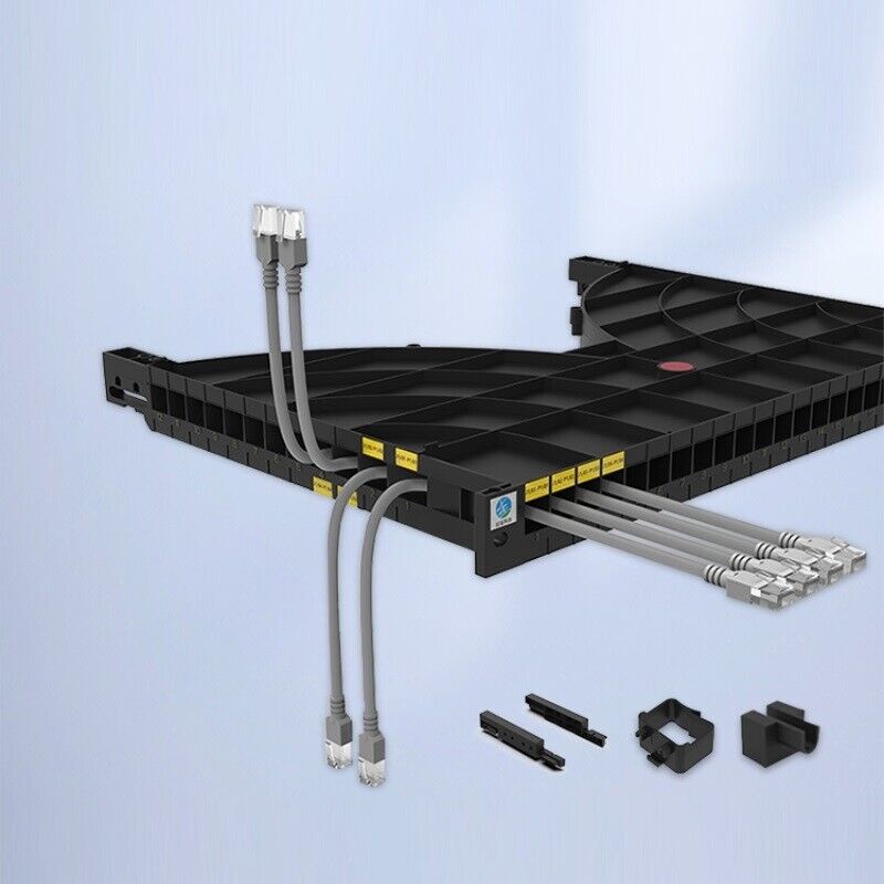 1U Channel Cable Management Rack 19inch Cabinet Wiring Handy Tool 48 ...