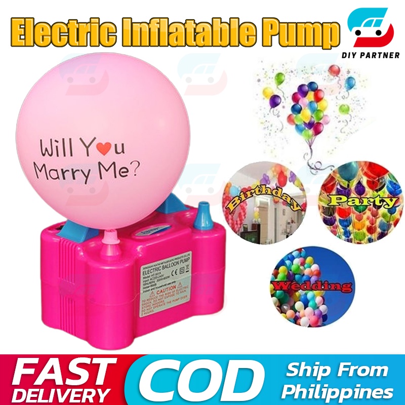 Super powerful electric inflatable balloon pump double hole fast