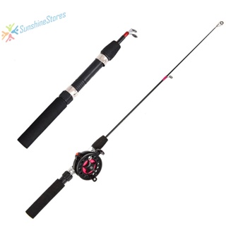 fishing rod Mini Telescopic Fishing Rod Light Spinning Reel Red Color  Combos Kit Carp Fishing Tackle Set Telescopic Fishing Rod