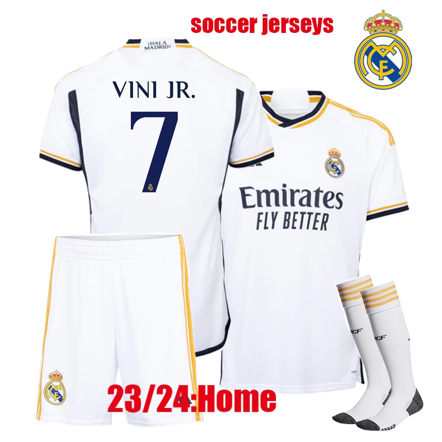 23/24 VINI JR soccer jerseys Tchouameni 2023/2024 Real Madrid home ...