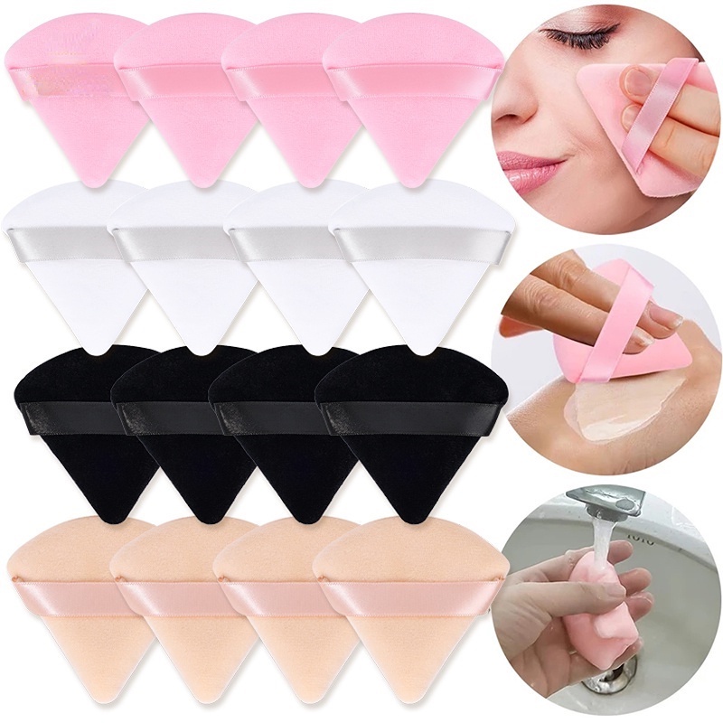 Short Fleece Washable Powder Sponge / Soft Velvet Cotton Puff Short ...