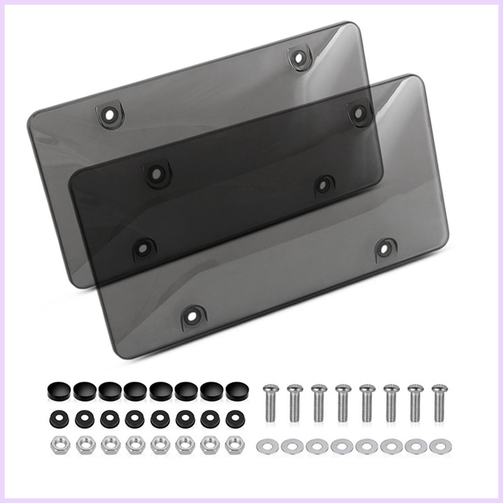 License Plate Frame Black 2 Pack Universal Car Plate Holders License