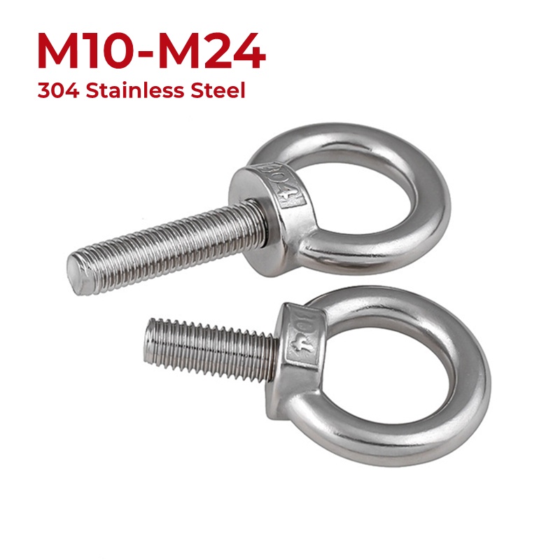 M10 M12 M14 M16 M18 M20 M24 304 Stainless Steel Eye Bolt Marine Lifting