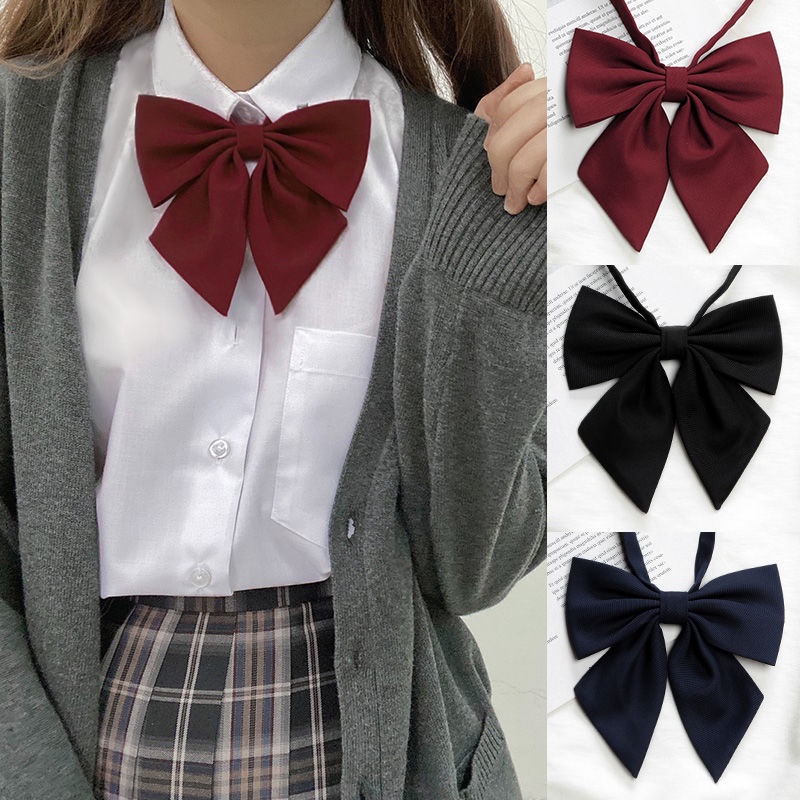 Ladies Large Bowtie Oversize Bow tie For Women Uniform Collar Butterfly ...