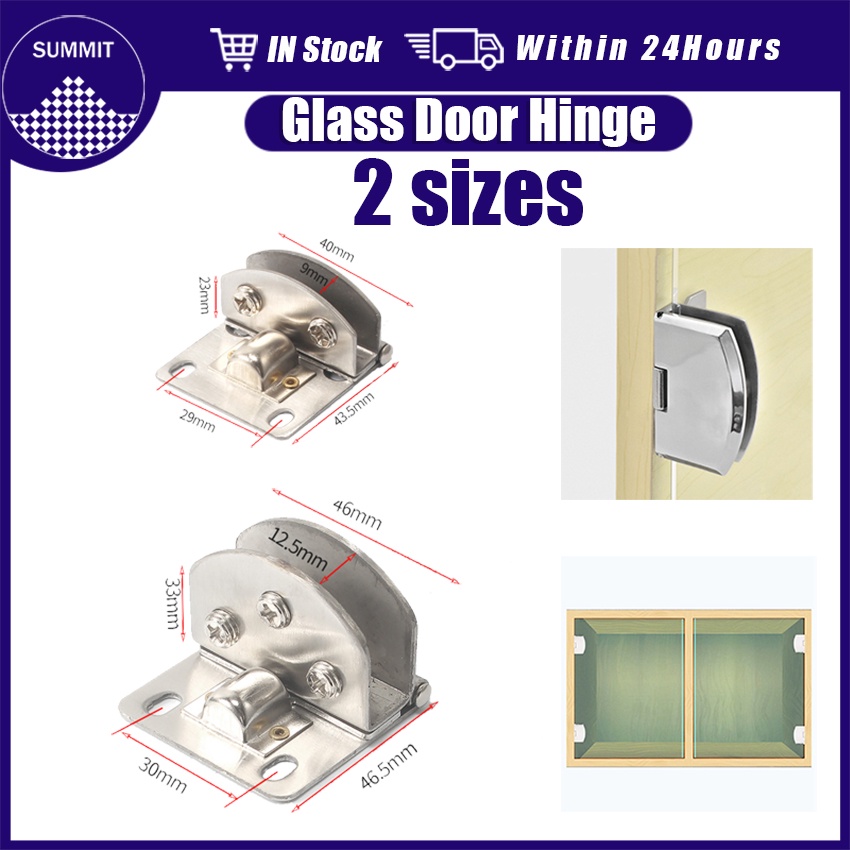 Display Glass Door Hinges 411cm Thick Glass Door No Punching