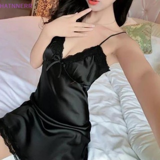 Female Satin Nightgown Lady Sexy Spaghetti Strap Night Dress Women Nighties  Sleeveless Sleepwear Nightwear Homewear