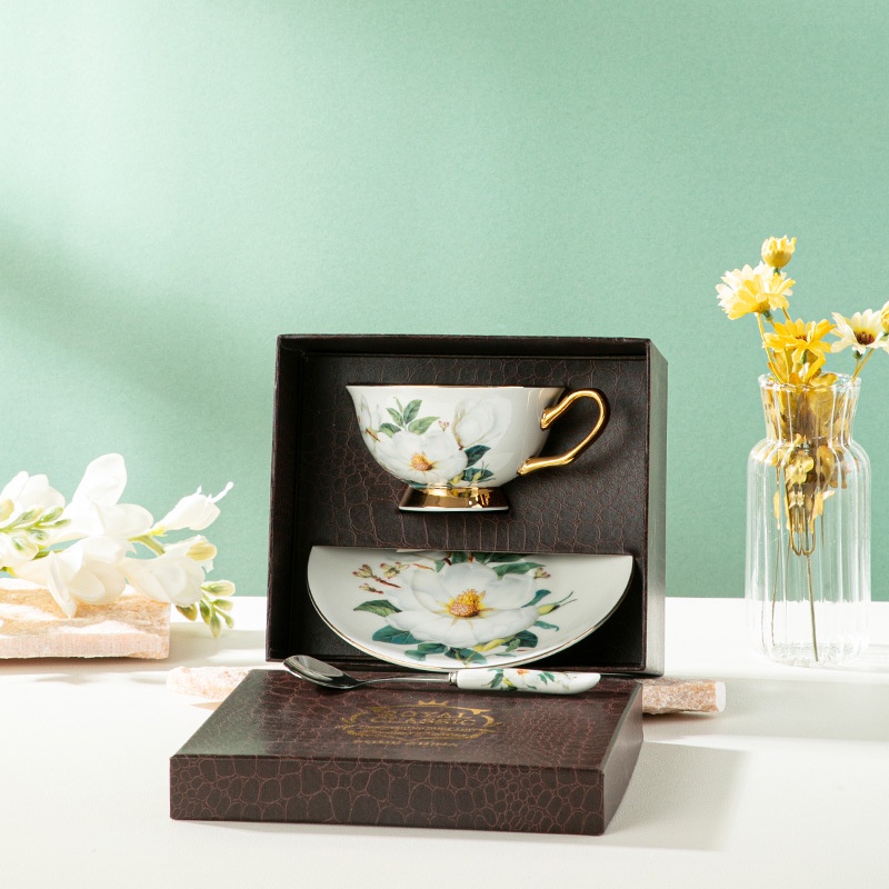 Retro Tea Set Bone China Coffee Cup saucer English Afternoon tea Tea
