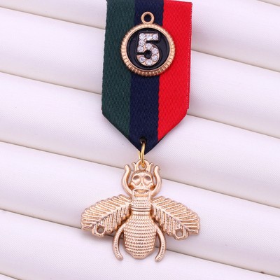 NF Men s Harajuku Medal Metal Ribbon Brooch Navy Style Badge Suit Pin Shopee Philippines