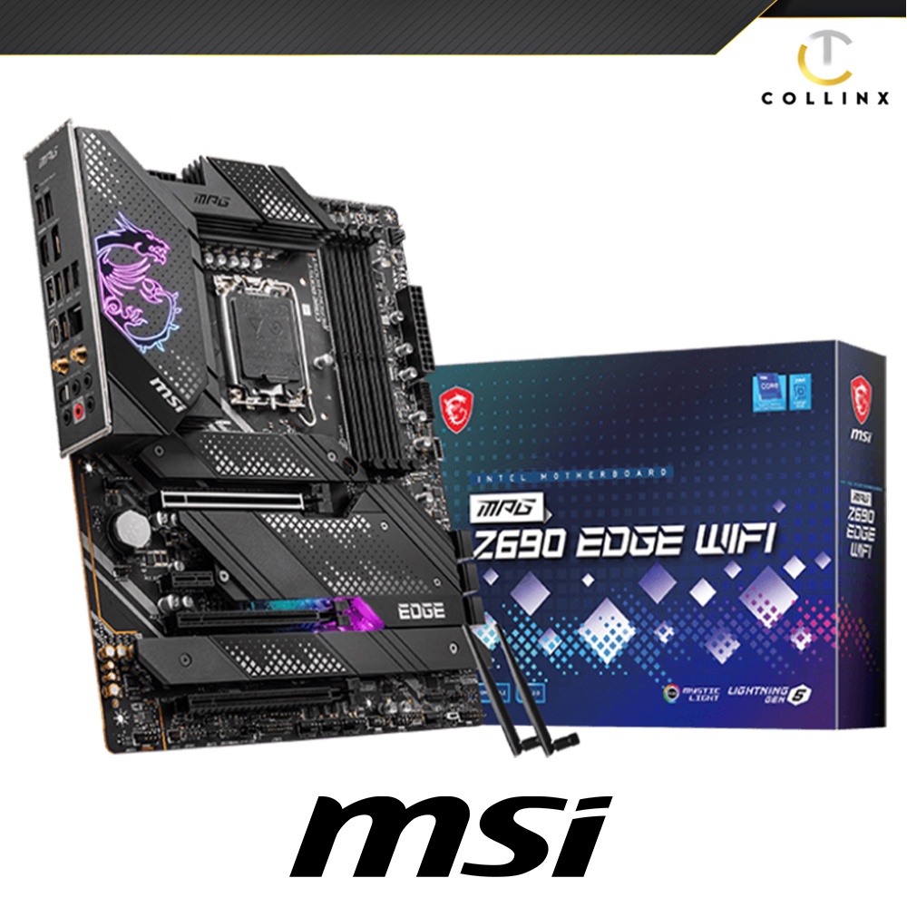 MSI MPG Z690 EDGE WIFI DDR4 LGA 1700 ATX Motherboard – Factory Refurbished With 120-Day Warranty