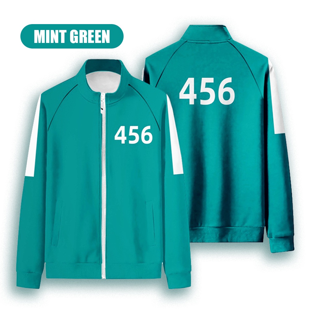 B&B Squid Game Jacket 456 Costume Cosplay Coat Sportswear Mens Jacket and Womens Jacket Shopee