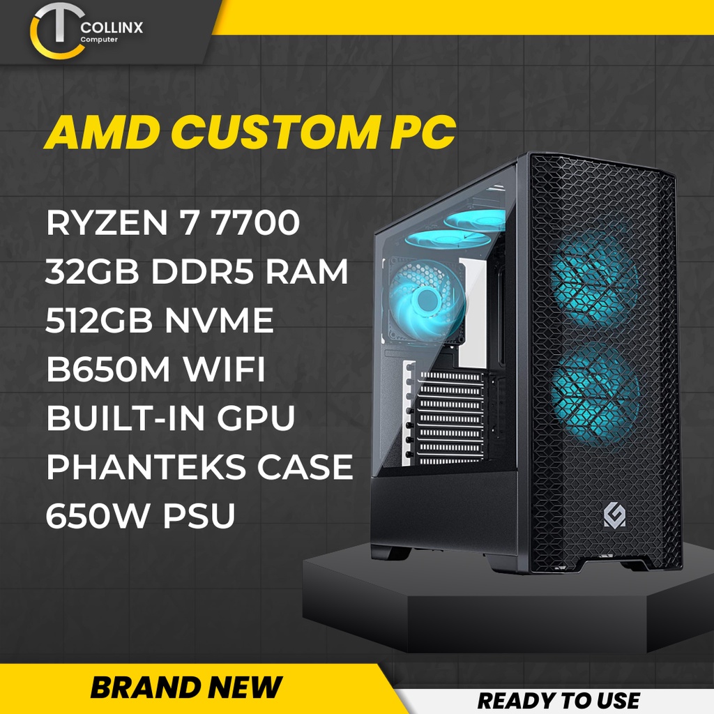 [ GAMING PC BUILD - SONIC ] AMD RYZEN 7 7700 PC / 32GB DDR5 RAM / B560M ...