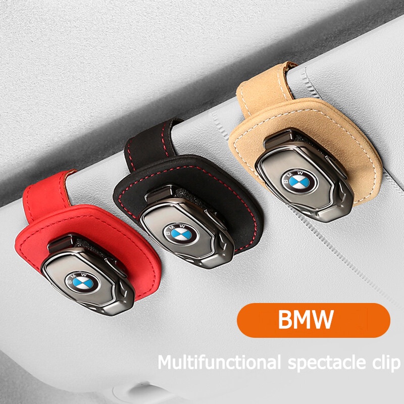 Bmw Car Suede Glasses Clip Suitable For New 1 Series 3 5 X1 X3 X4 X5 ...
