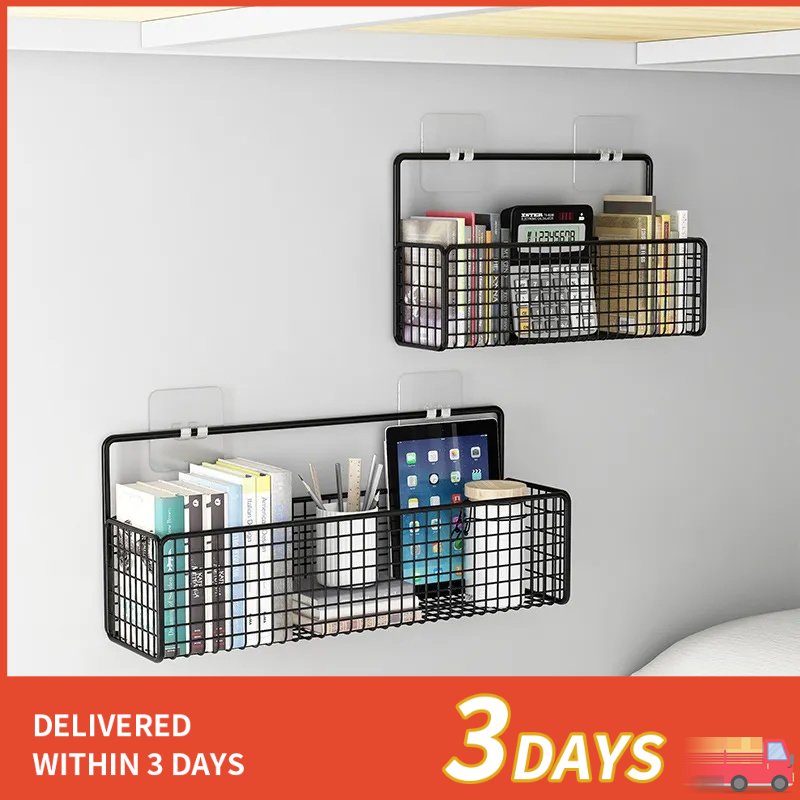 Bathroom Shelves Wall-mounted Non-perforated Toilet Bath Washroom Sink ...