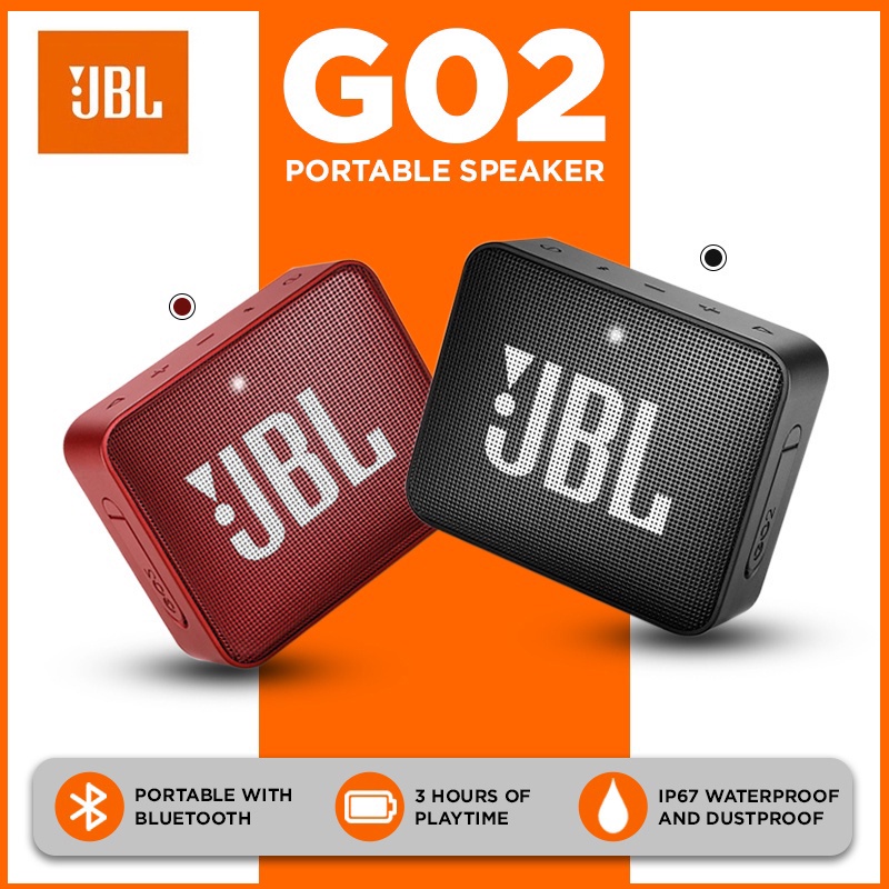 JBL Go2 Bluetooth Speaker Wireless Deep Bass Mini Anti Ipx7 Subwoofer