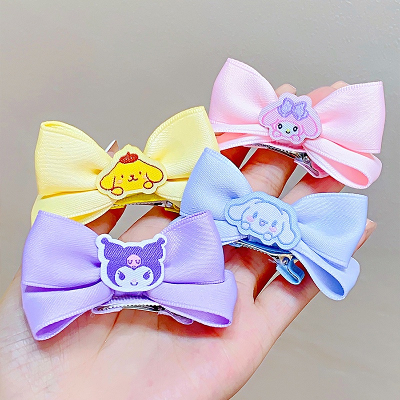 Sanrio Melody Kuromi Cinnamoroll Pom Pom Purin Cartoon Hairpin Three 