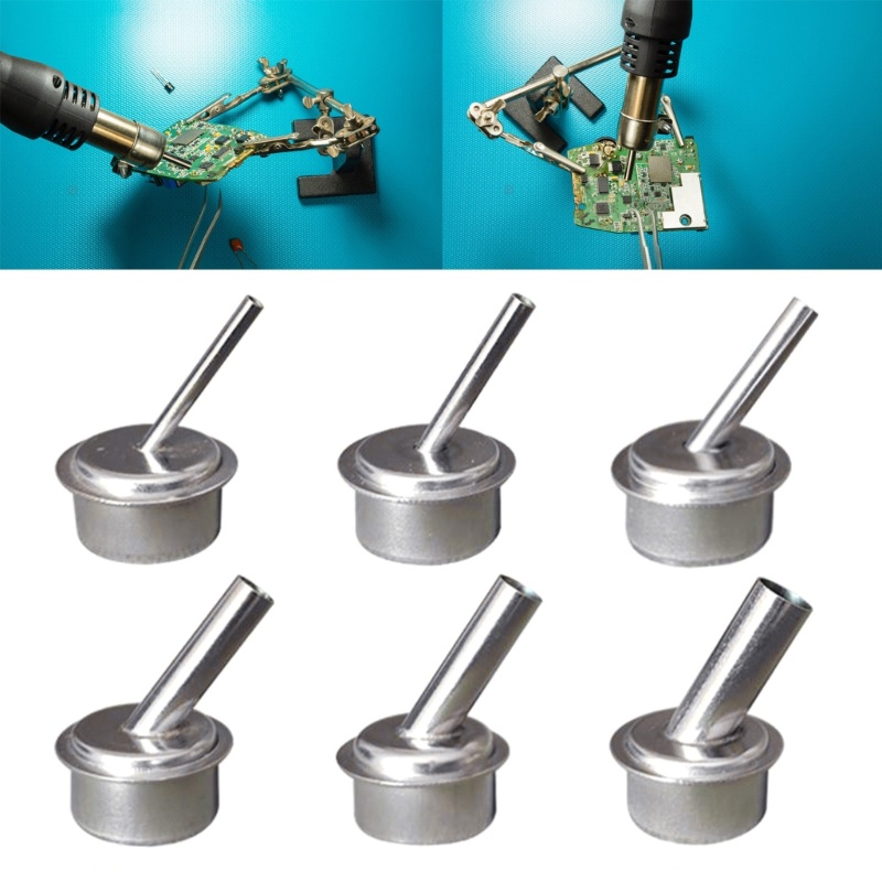 HL Ultimate 45 Degree Nozzle Kit - 6 Curved Tips for Quick 861 Hot Air ...