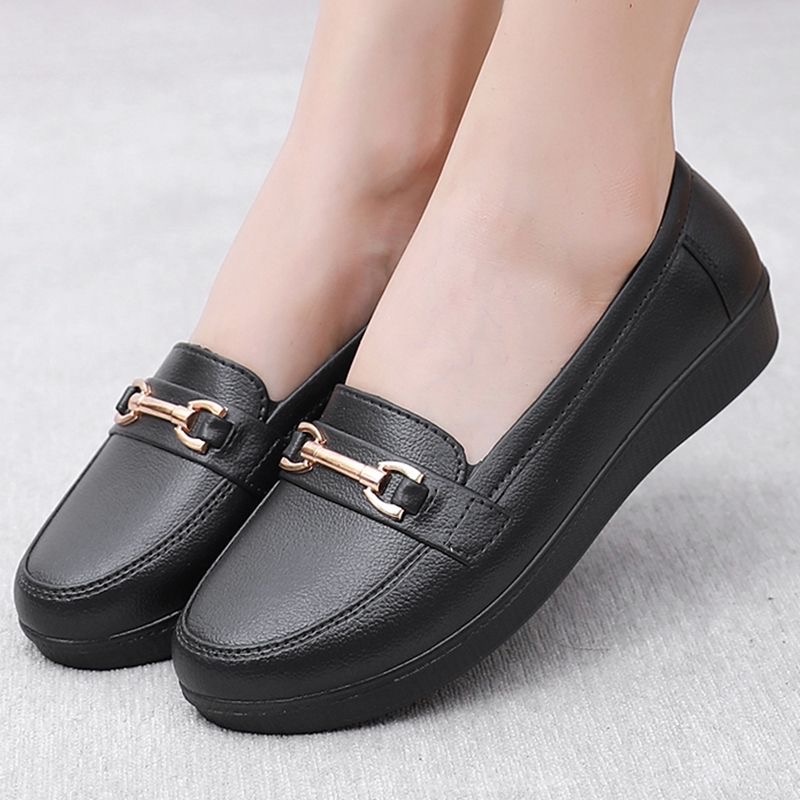 CMP 988 Ladies Black shoes > School shoes > fashion summer women's flat loafers Shopee Philippines