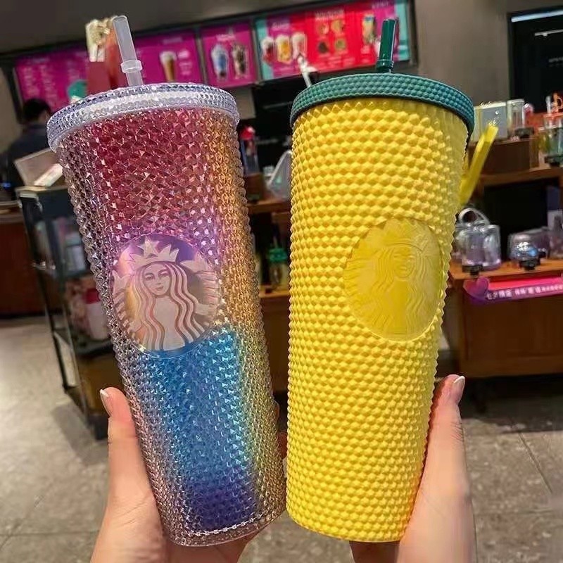Starbucks Frosted Durian Series Diamond Straw Cups Can Be Reused
