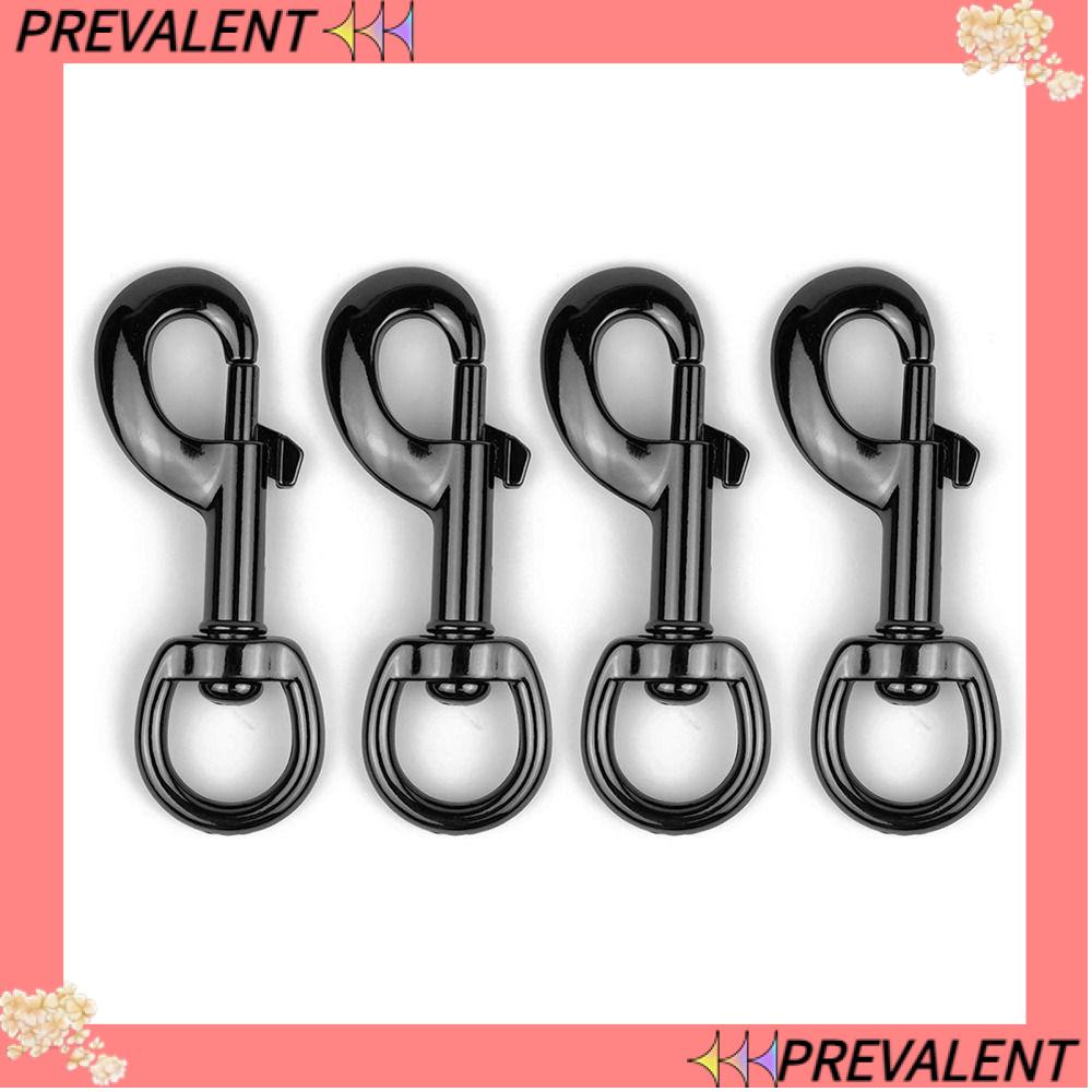 PREVA 4 Pcs Dog Leash Clips, Heavy Duty Swivel Snap Hooks, Multiple Use  Black Metal Dog Leash Hook for Linking Pet Leash