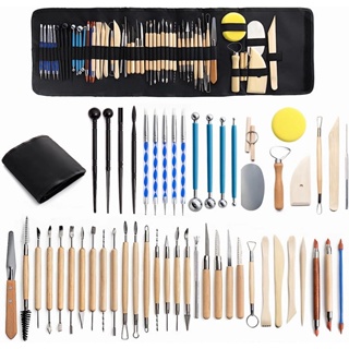 Clay Tools Kit, 18 PCS Polymer Clay Tools, Ceramics Clay Sculpting Tools  Kits, Air Dry Clay Tool Set for Adults, Kids, Pottery Craft, Baking,  Carving, Drawing, Dotting, Molding, Modeling, Shaping 