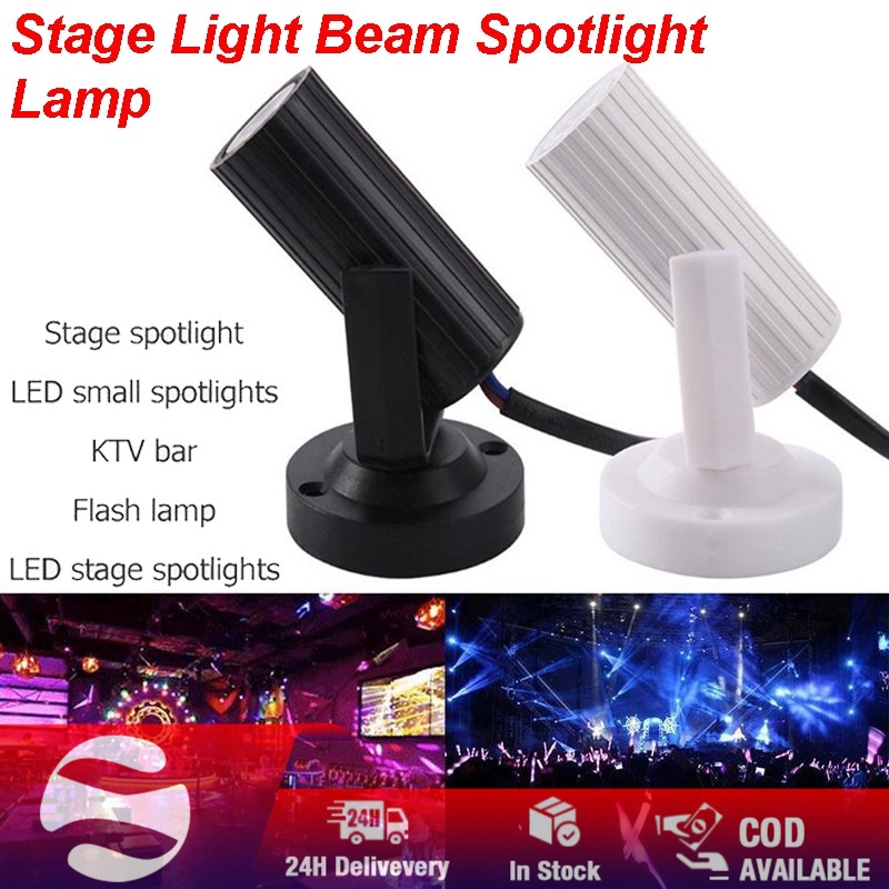 White LED Pin spotlight Stage Light Beam Spotlight Lamp Mirror Balls DJ ...
