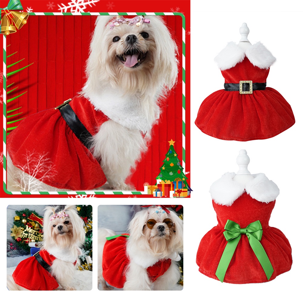 Nuvox Pet Christmas Holiday Apparel Christmas Style Dresses for Dogs and  Cats | Shopee Philippines