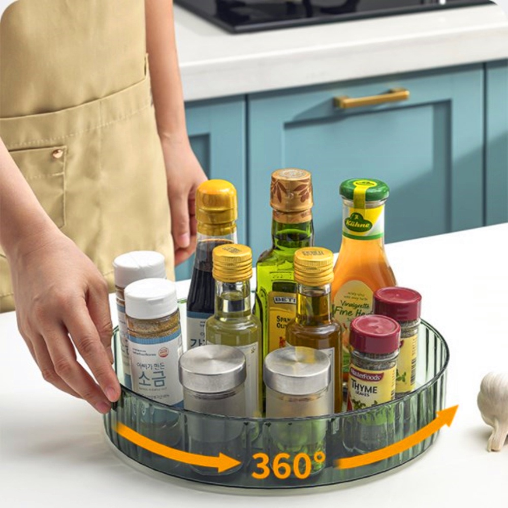 360 Rotating Kitchen Rack Rotate Kitchenware Organizer Seasoning ...