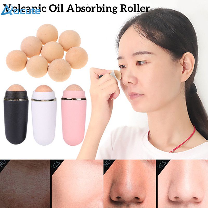 Face Oil Absorbing Roller Natural Volcanic Stone Oil Absorber Tzone