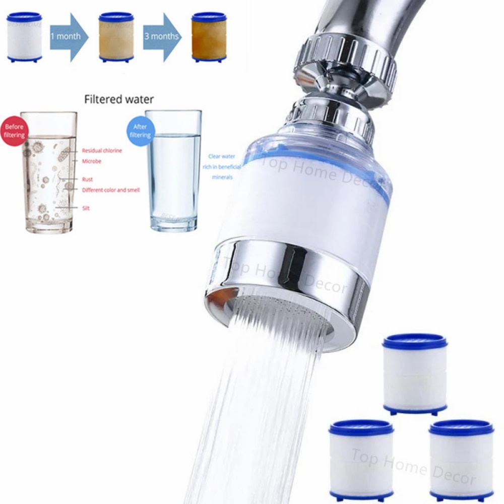 New Faucet Water Filter Remove Chlorine Heavy Metals Filtered Showers Head Soften for Hard Water