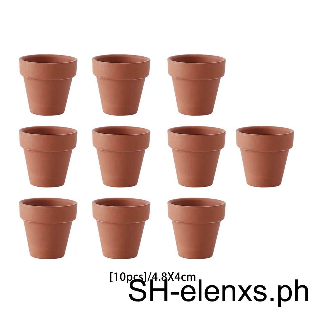 10 Pcs Red Pottery Flower Pot Water Absorption Breathable Home Garden