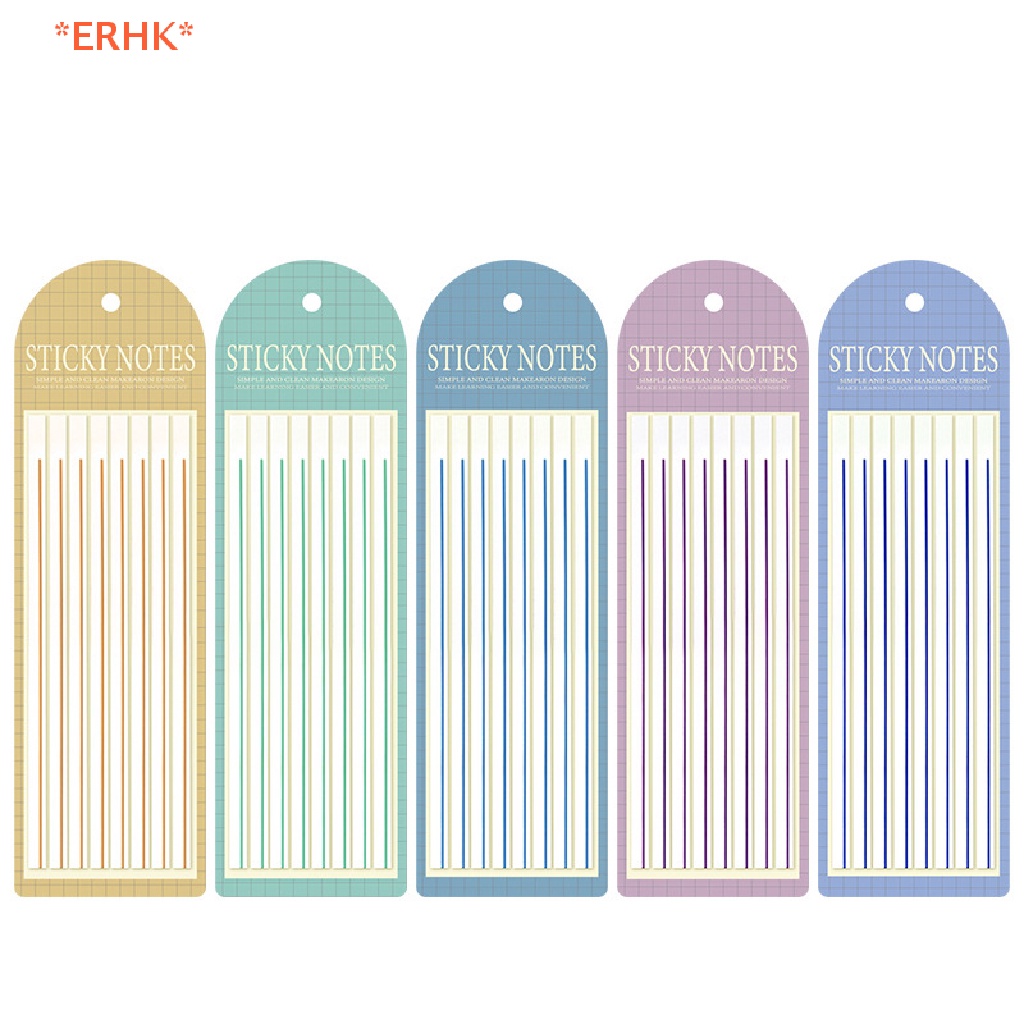 ERHK> Extremely Thin Index Sticker Macaroon Color Line Post Note ...