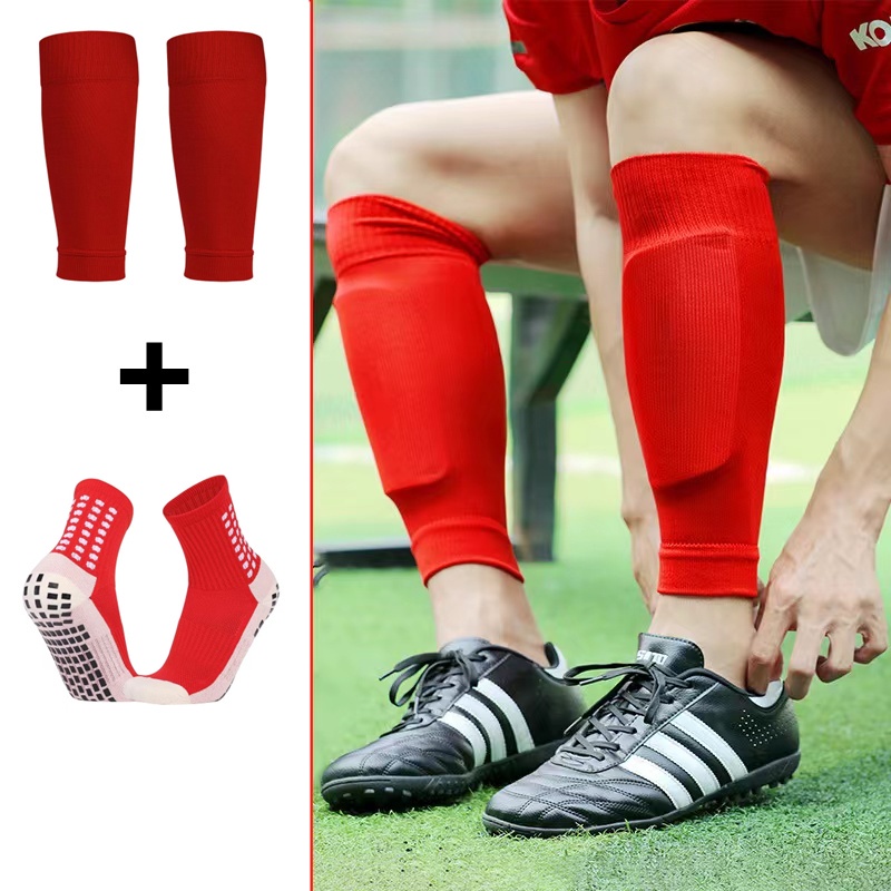 Football Socks+Calf Socks Football Shin Protection Socks Adult