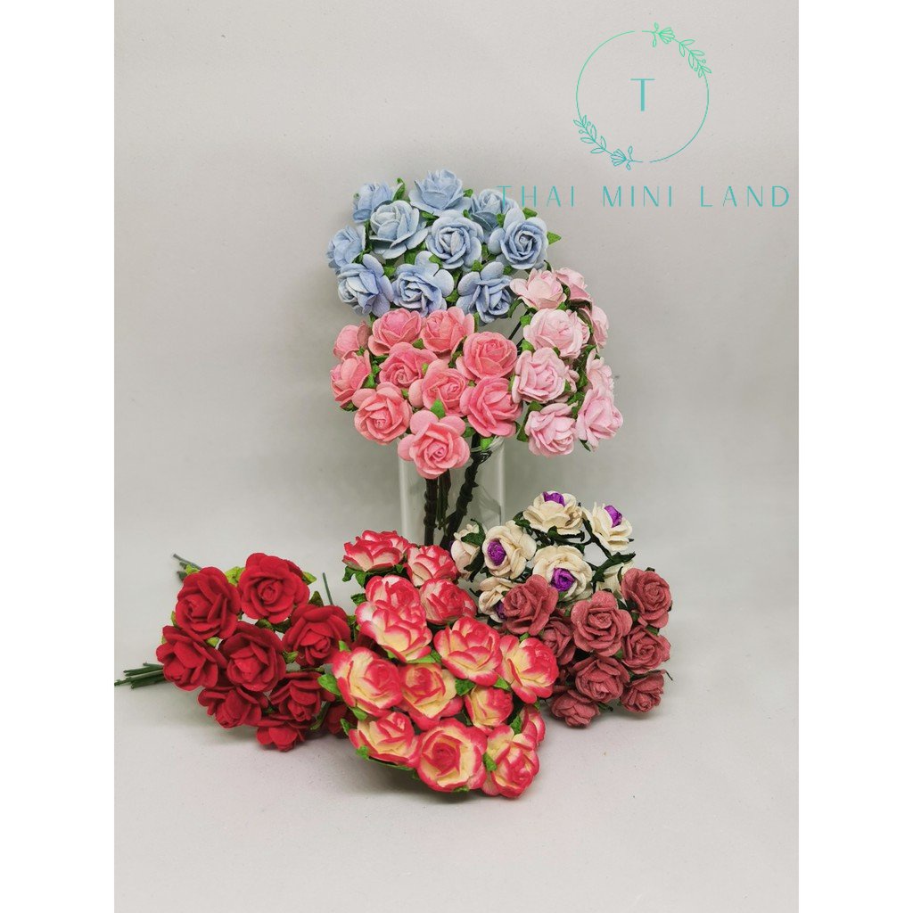 Miniature Roses (2 Sizes Available) 1 Set Has 10 Pieces Made Of Paper ...