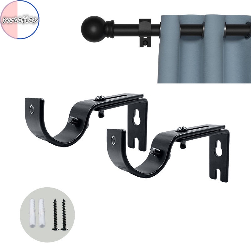 home minimalist Roman pole curtain rod double pole bracket base support