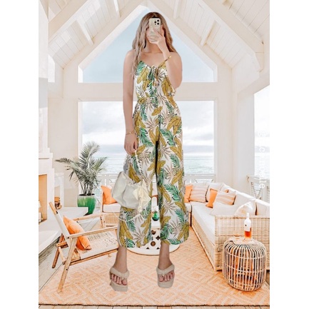 HAWAIIAN JUMPSUIT FOR WOMEN SUMMER OUTFIT FOR WOMEN JUMPSUIT FASHIONABLE WEAR KOREAN STYLE JUMPSUIT Shopee Philippines