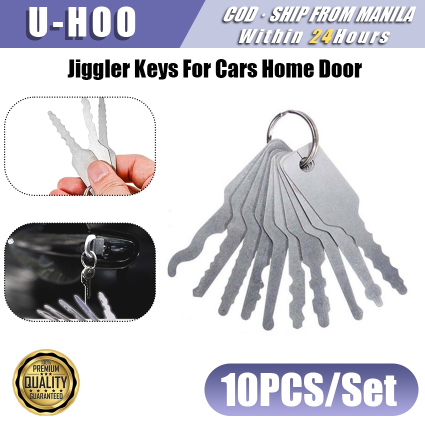10Pcs Stainless Jiggler Blank Keys DoubleSided Car Home Door Unlock