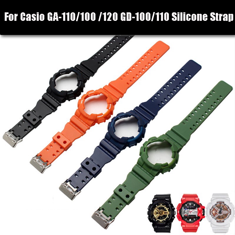 Watchband+Case for Casio G-SHOCK GA-110/100 /120 GD-100/110 Men Sport ...