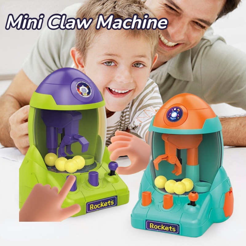 Kids Mini Claw Machine Space Rocket Ball Pretend Toys Game Candy Machine Kids Gifts Shopee