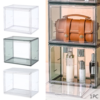 1pc Pet Stackable Makeup Organizer Storage Drawers, Acrylic