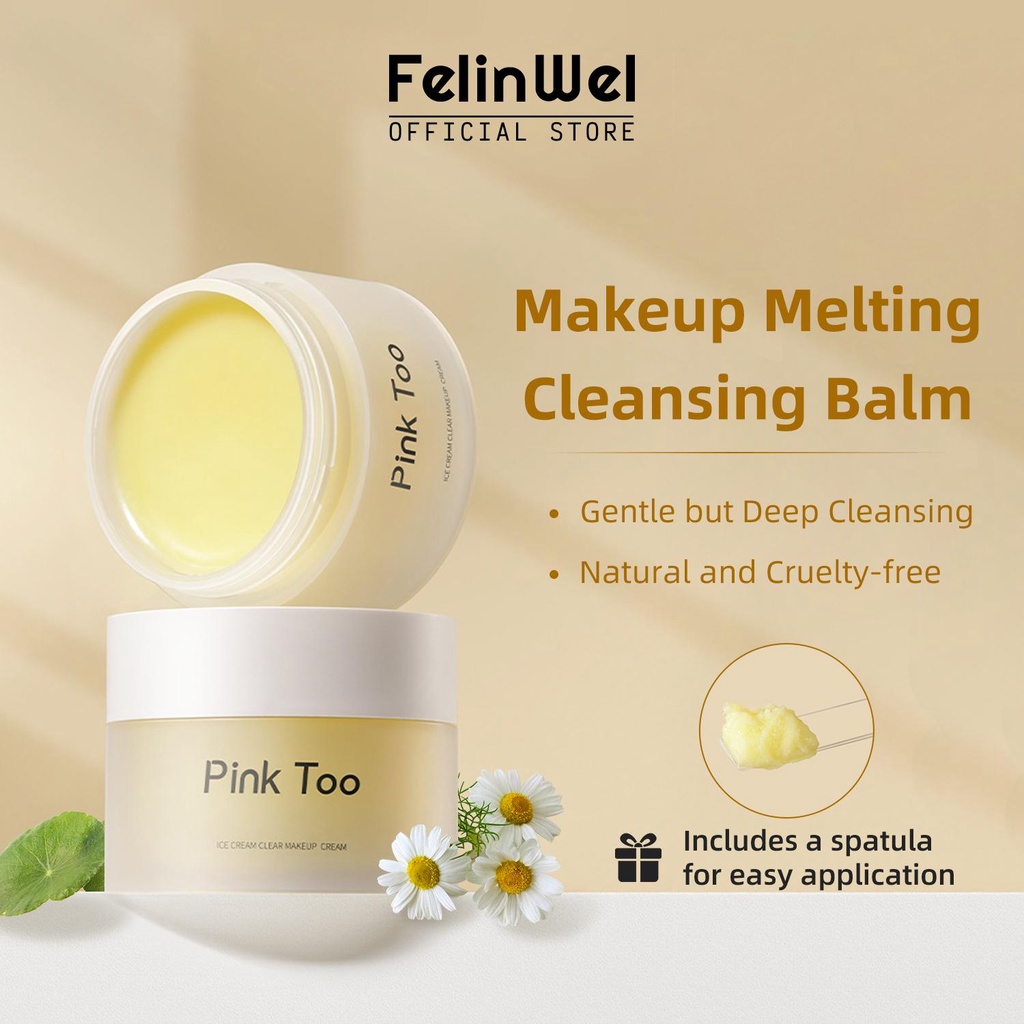 FelinWel Makeup Melt Cleansing Balm, Gentle Deep Cleansing Makeup