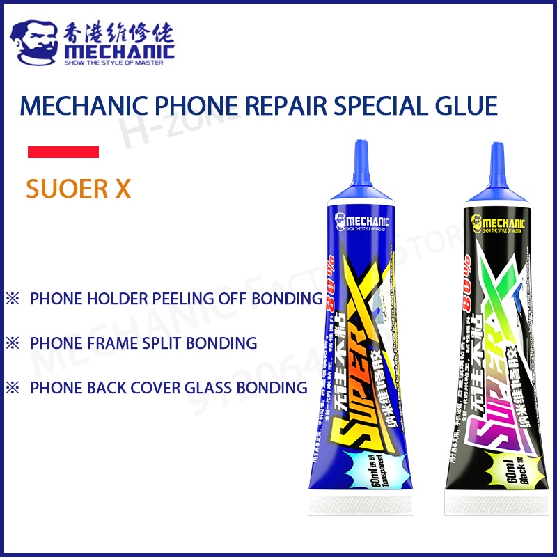 MECHANIC SUPER X Nano Glue 60ML Black/Transparent External Screen Rear