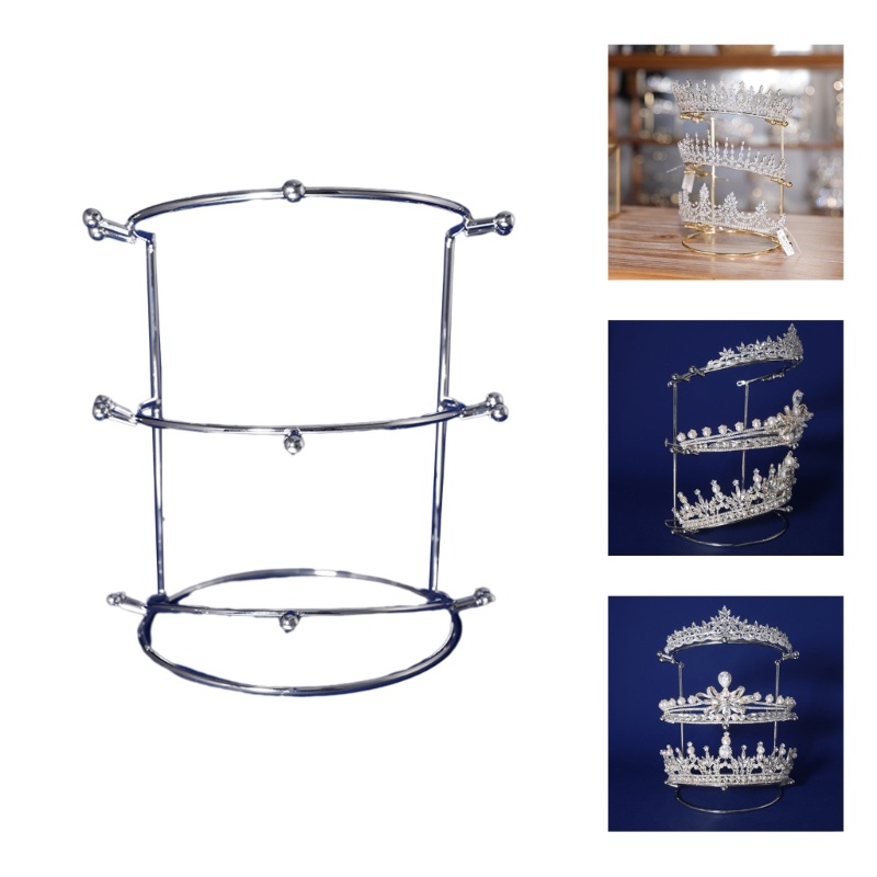 time* 3Tiers Crown Holder Shelf Crystal Headband Organiser can Storage