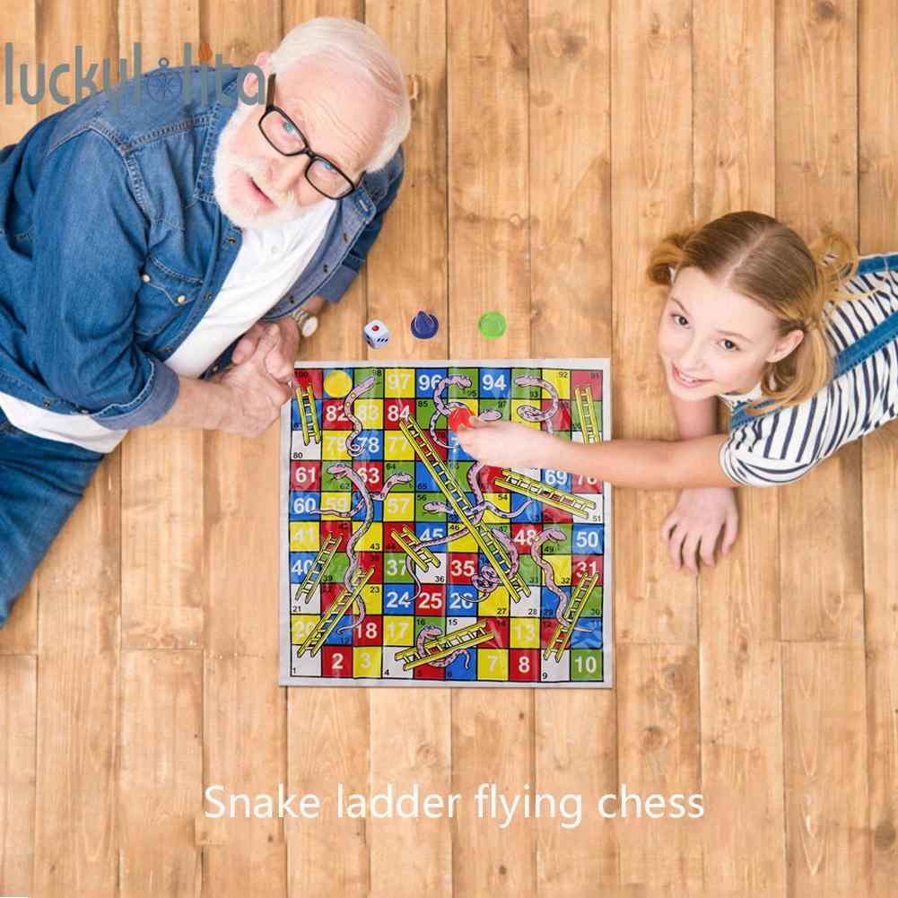 Portable Kids Snake Ladder Flight Chess Set Parent-Child Interactive ...