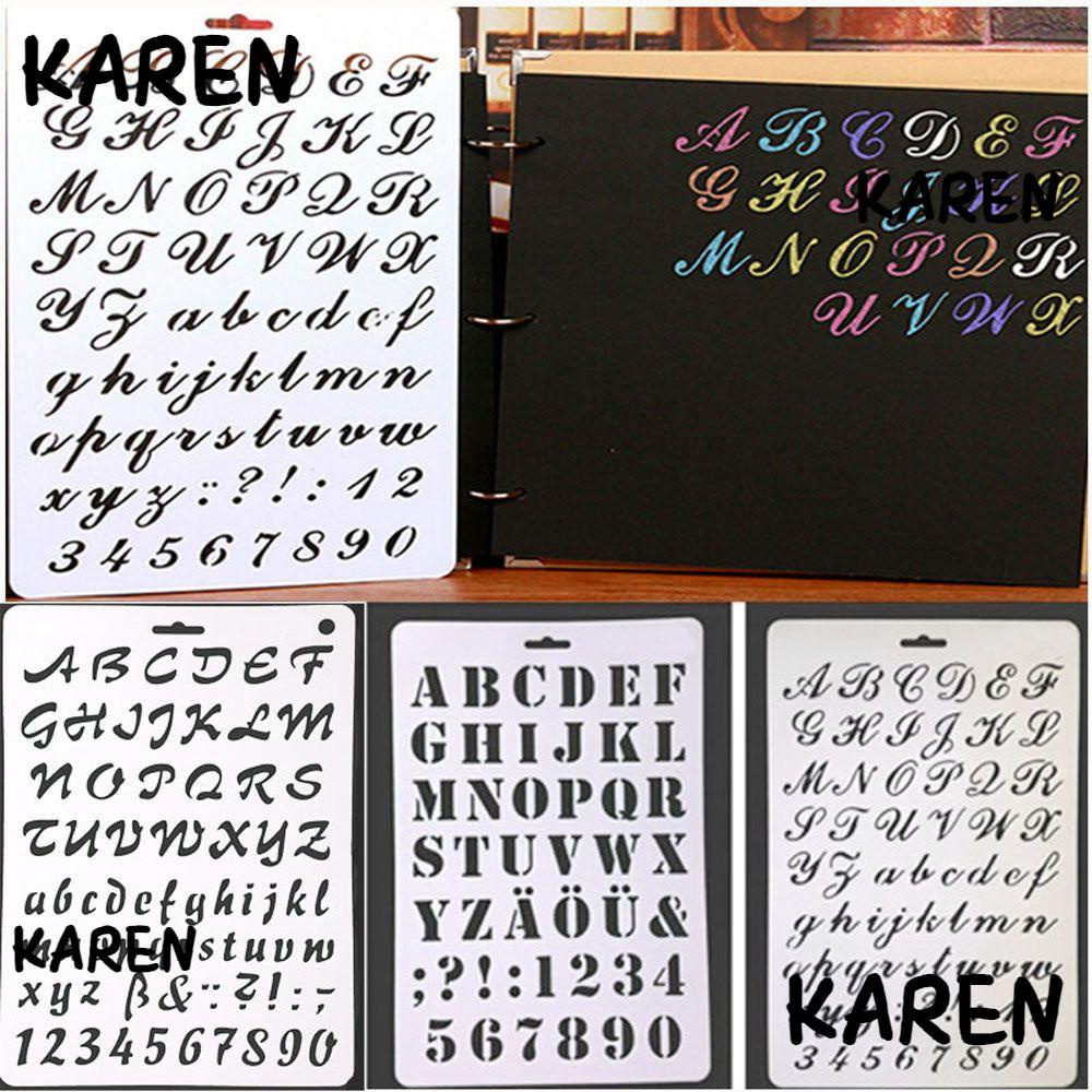 Painting Template Plastic Stencils Hollow Ruler 26 Letters | Shopee ...