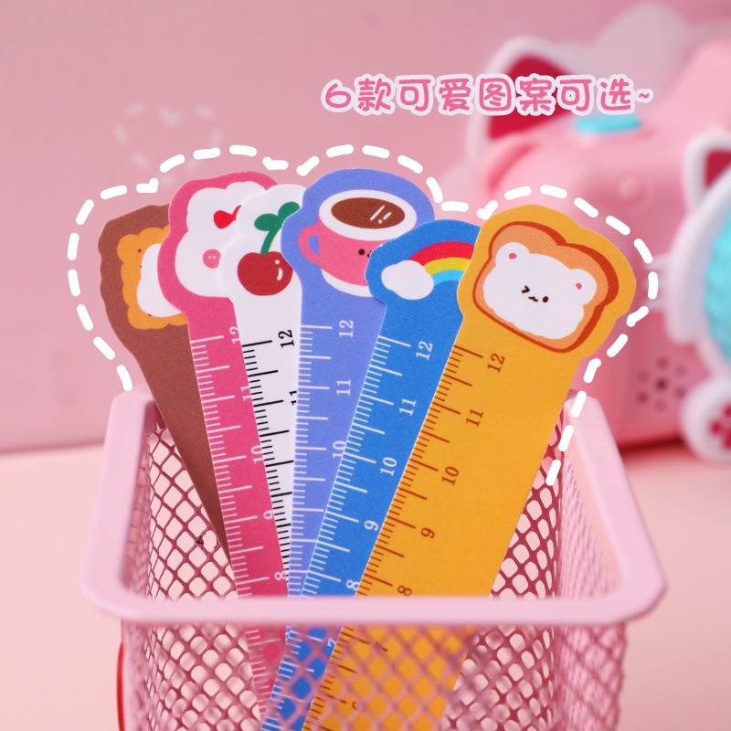 5 Pcs/set 12CM Cartoon Pet Ruler Bookmark Student Creative Drawing ...