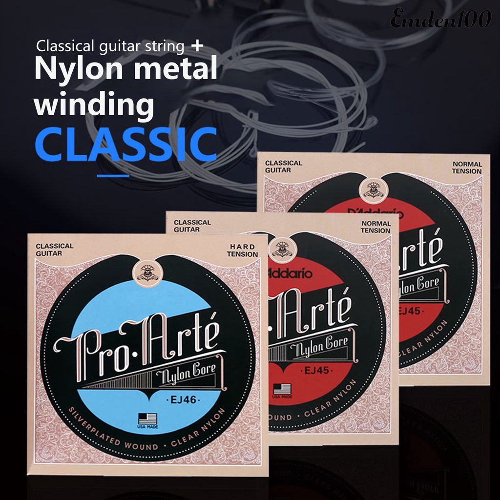 m3 6Pcs Guitar Strings Sound Replaceable Glossy Classical