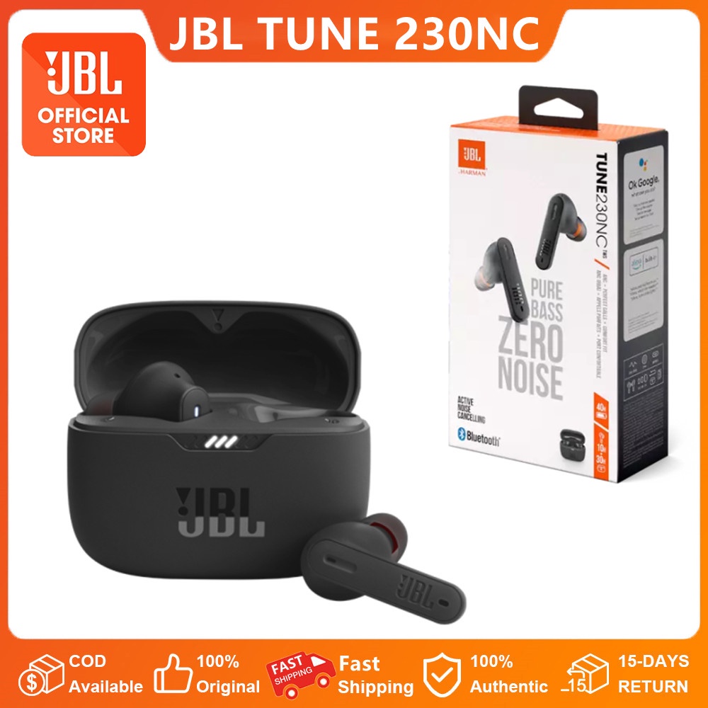 JBL Tune 230NC NoiseCancelling True Wireless InEar Headphones Earbuds